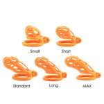 COBRA  CHASTITY CAGE  3D   LONG ORANGE RESIN - Image 2