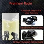 Premium Black & Gold Cobra Chastity Lock - Image 12