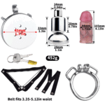 INVERTED COCK CAGE FLAT SISSY SILICONE DILDO - Image 4