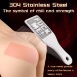 Stainless Steel Rectangle BDSM Paddle – “Fuck Me”Print