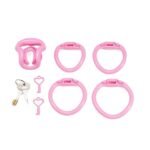 Double-layer resin chastity cage – futuristic dual-shell design - Image 4
