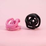 Double-layer resin chastity cage – futuristic dual-shell design