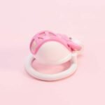Pink bow femboy chastity cage - Image 5