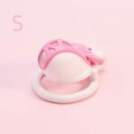 Pink bow femboy chastity cage - Image 5