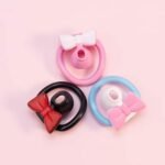 Cute bow rounded chastity cage