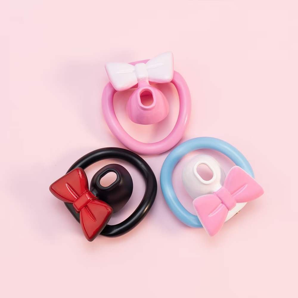 97FF9D0878D07F1A6BA9C65AD97A2EA2 Cute bow rounded chastity cage - Image 1