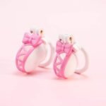 Pink bow femboy chastity cage - Image 3