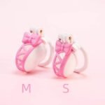 Pink bow femboy chastity cage - Image 4