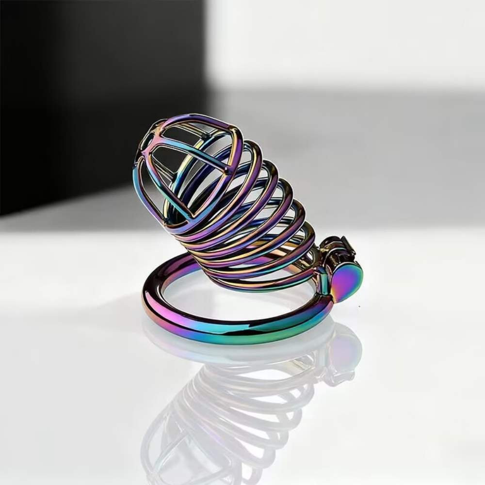 4 Rainbow Chastity Cage - Image 1