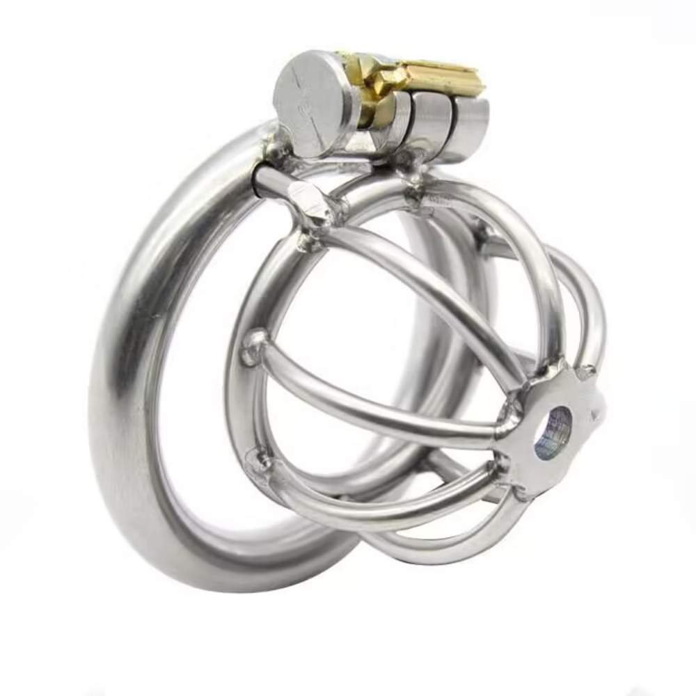 4 Watermelon Design Hollow Stainless Steel Chastity Cage - Image 1