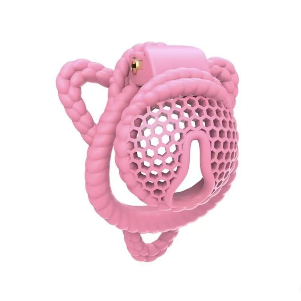 9 BDSM Honeycomb Flat Chastity Cage - Image 1