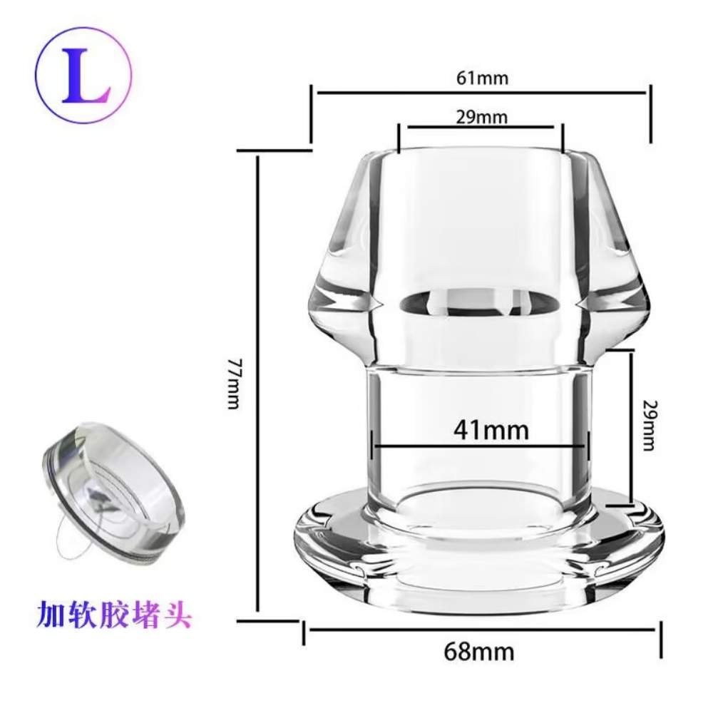 l Transparent Hollow Anal Plug – Open View Design - Image 1