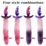 Gradient Butt Plug with Detachable Soft Tail