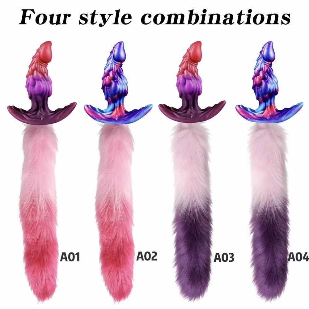 06734207844EAAF828947EDA2E565E68 Gradient Butt Plug with Detachable Soft Tail - Image 1
