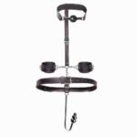 BDSM Restraint Harness Set with Ball Gag, Wrist Cuffs & Anal Hook
