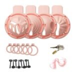 4-in-1 Interchangeable Resin Chastity Cage – 4 Cages, One Set