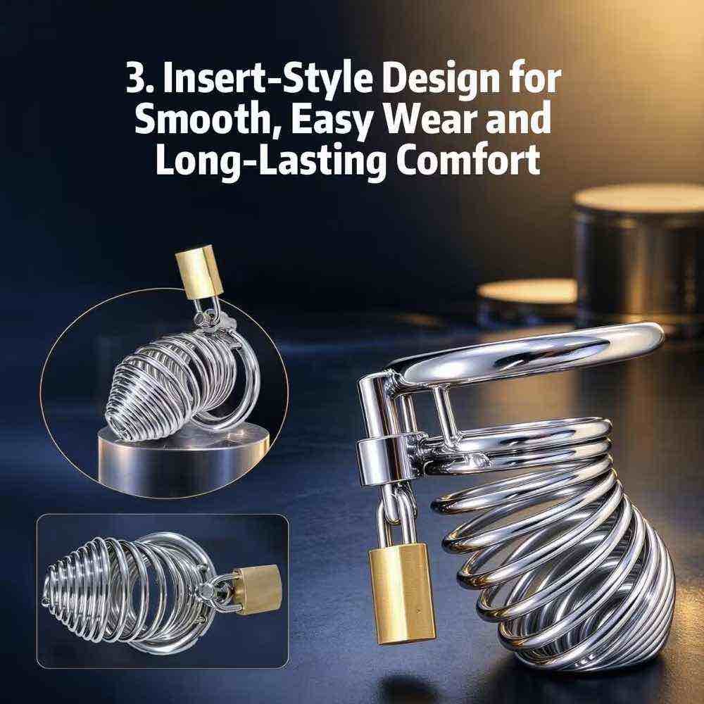 1 Spring-Inspired Metal Chastity Cage - Image 1