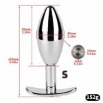 Detachable Hollow Stainless Steel Butt Plug with Gem Base – Hot & Cold, Key Storage Design - Image 6