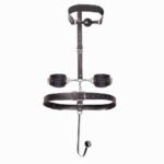 BDSM Restraint Harness Set with Ball Gag, Wrist Cuffs & Anal Hook - Image 5