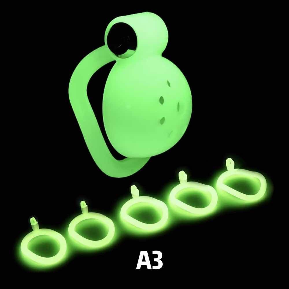 3FC664B54F39E010391D0578B147A5CA Glow-in-the-Dark Resin Chastity Cage - Image 1