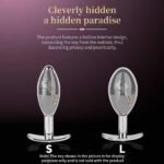 Detachable Hollow Stainless Steel Butt Plug with Gem Base – Hot & Cold, Key Storage Design - Image 4