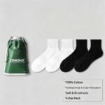 Cotton Socks 4-Pack – Black & White, Multiple Styles - Image 8