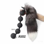 Liquid Silicone Extra-Long Anal Beads with Detachable Tail