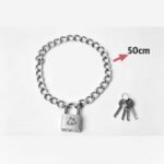 Personalized Stainless Steel Lock Necklace – Free Custom Engraving - Image 3