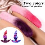 Gradient Butt Plug with Detachable Soft Tail - Image 4