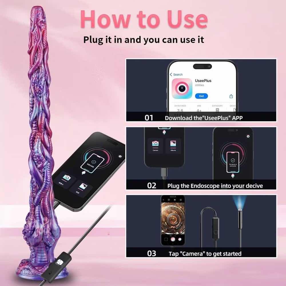 9681B5D4CB161995876F38C5B310EEBA Extra-Long Anal Plug with Built-In Camera - Image 1