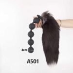 Liquid Silicone Extra-Long Anal Beads with Detachable Tail - Image 3