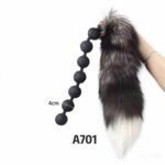 Liquid Silicone Extra-Long Anal Beads with Detachable Tail - Image 5