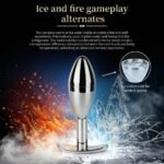 Detachable Hollow Stainless Steel Butt Plug with Gem Base – Hot & Cold, Key Storage Design - Image 5
